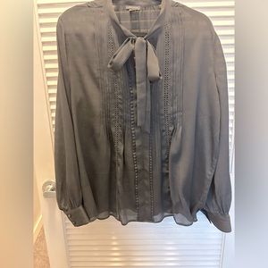 Ann Taylor tie neck blouse